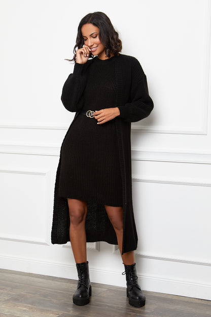 Pull à Col Roulé avec Découpe Col V et Manches Bouffantes