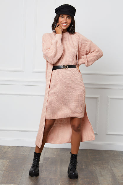 Pull à Col Roulé avec Découpe Col V et Manches Bouffantes