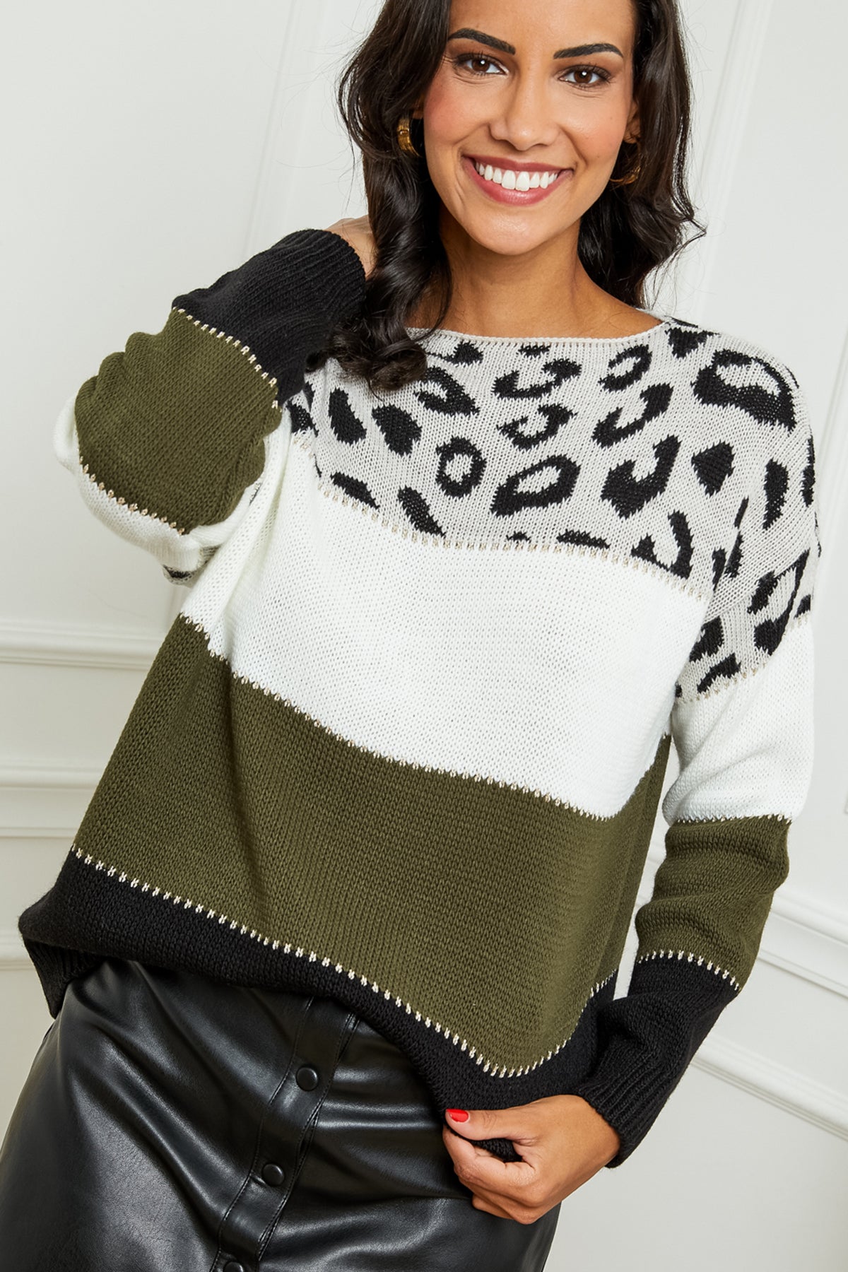 Pull Manches Longues avec Col Bateau