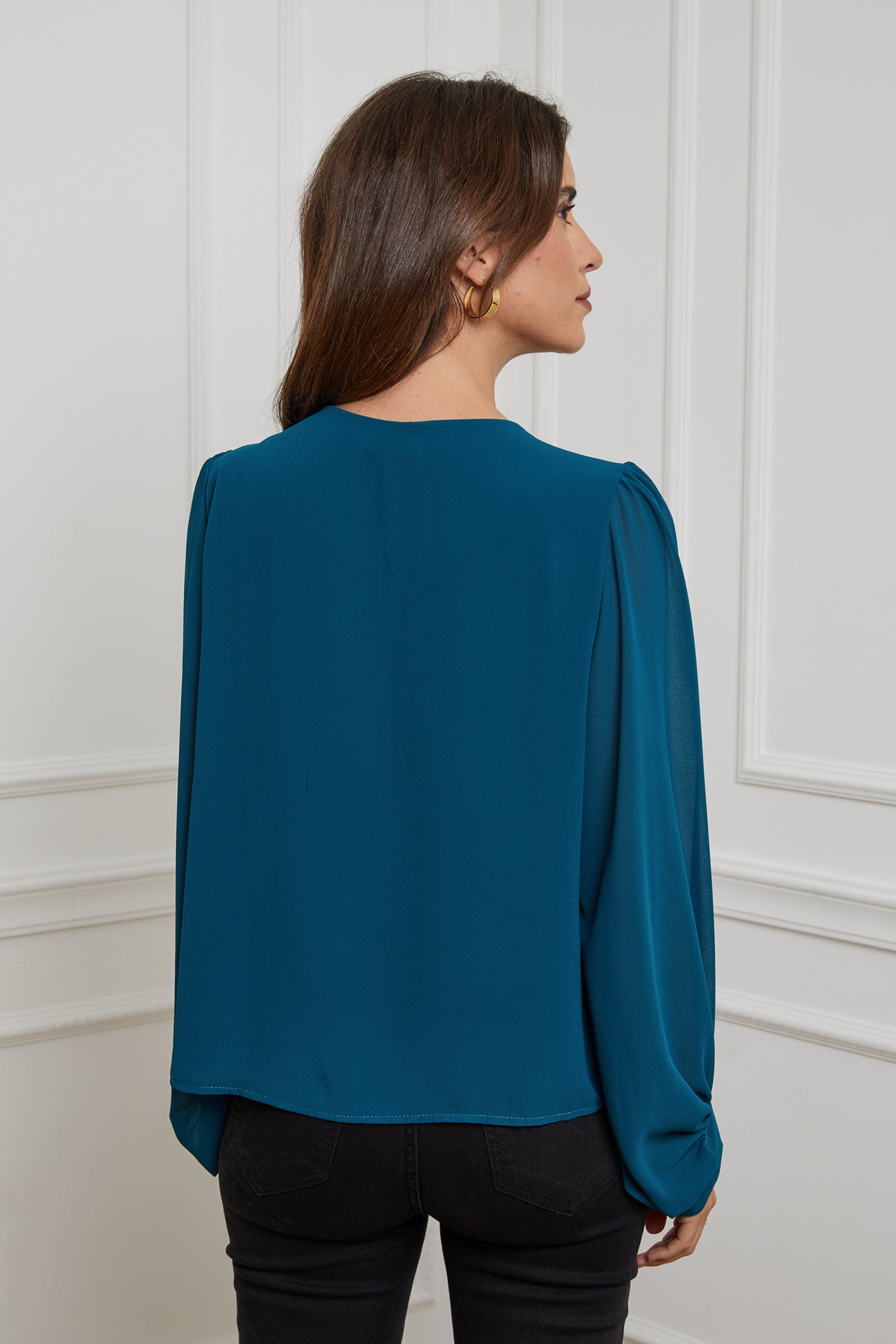 22515-Chemisier col V avec doublure,