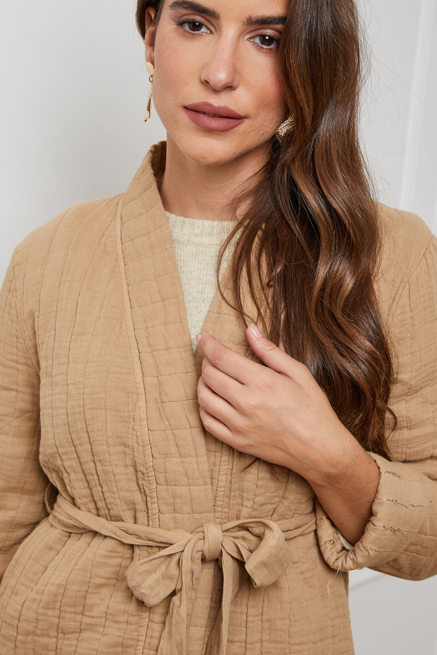 28288-Gilet avec attache, poches sur le côté