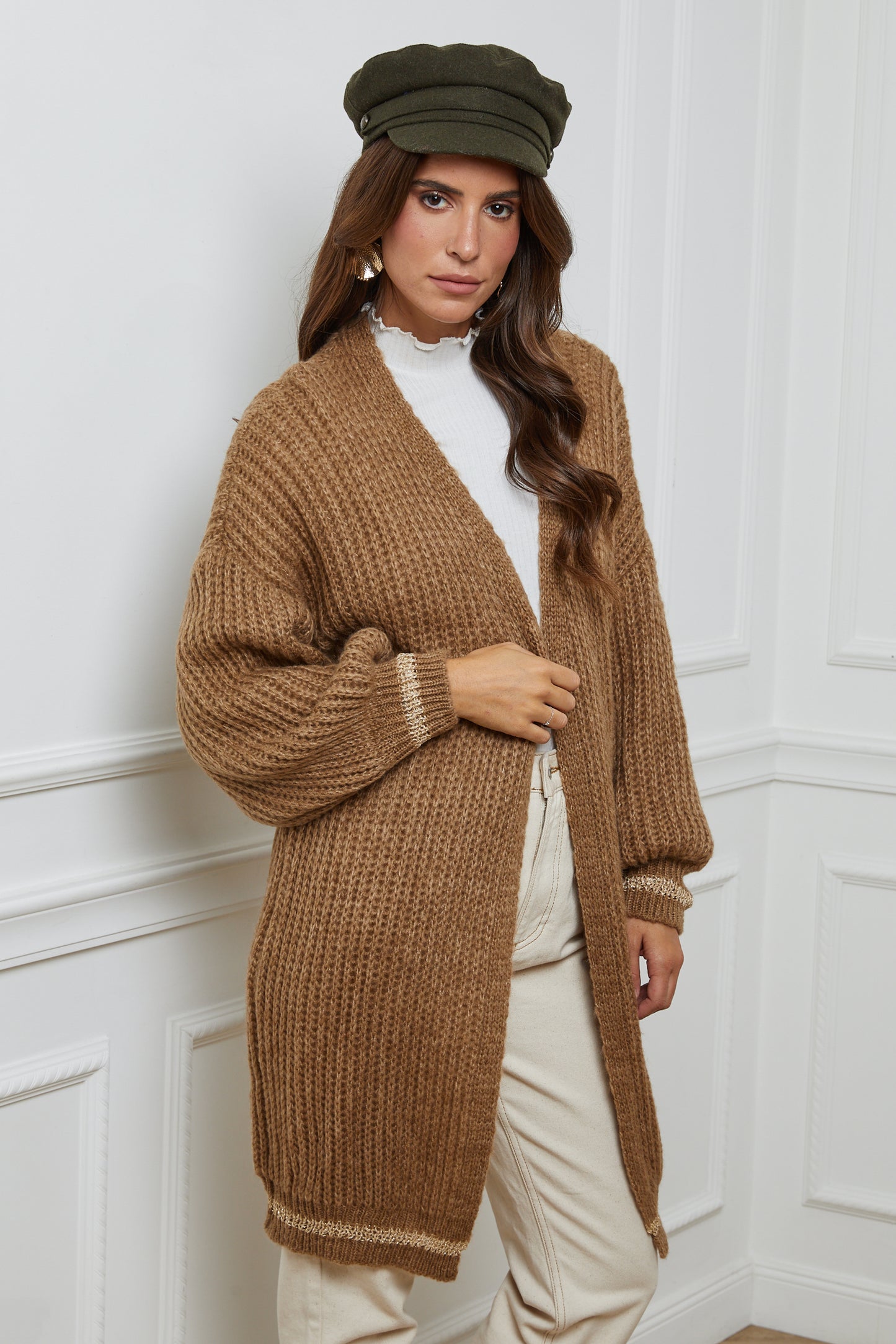 Gilet à Manches Longues avec Poches