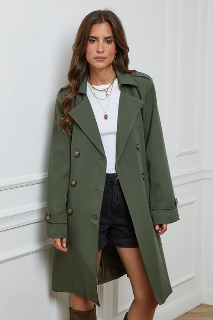 Trench Mi-Long avec Col Rabat