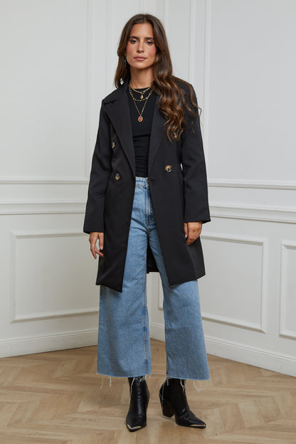Trench Mi-Long avec Col Rabat