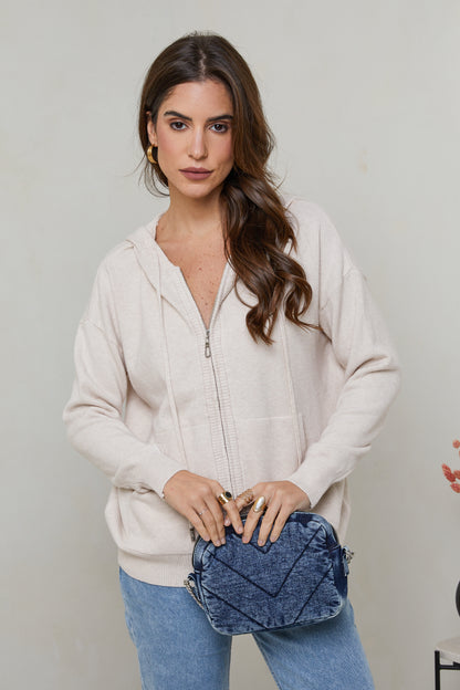 W2319-Pull sweatshirt à capuche