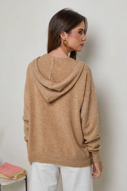 W2319-Pull sweatshirt à capuche