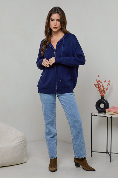 W2319-Pull sweatshirt à capuche