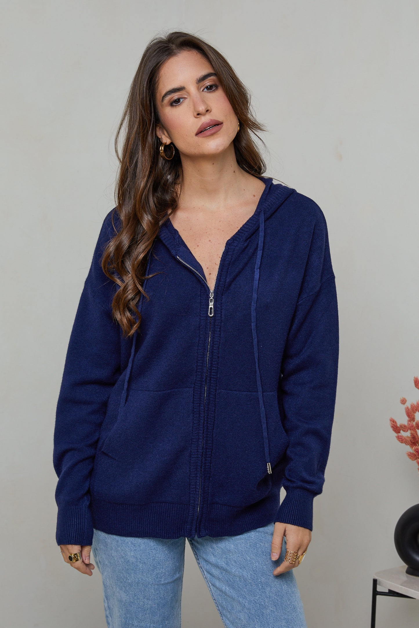 W2319-Pull sweatshirt à capuche