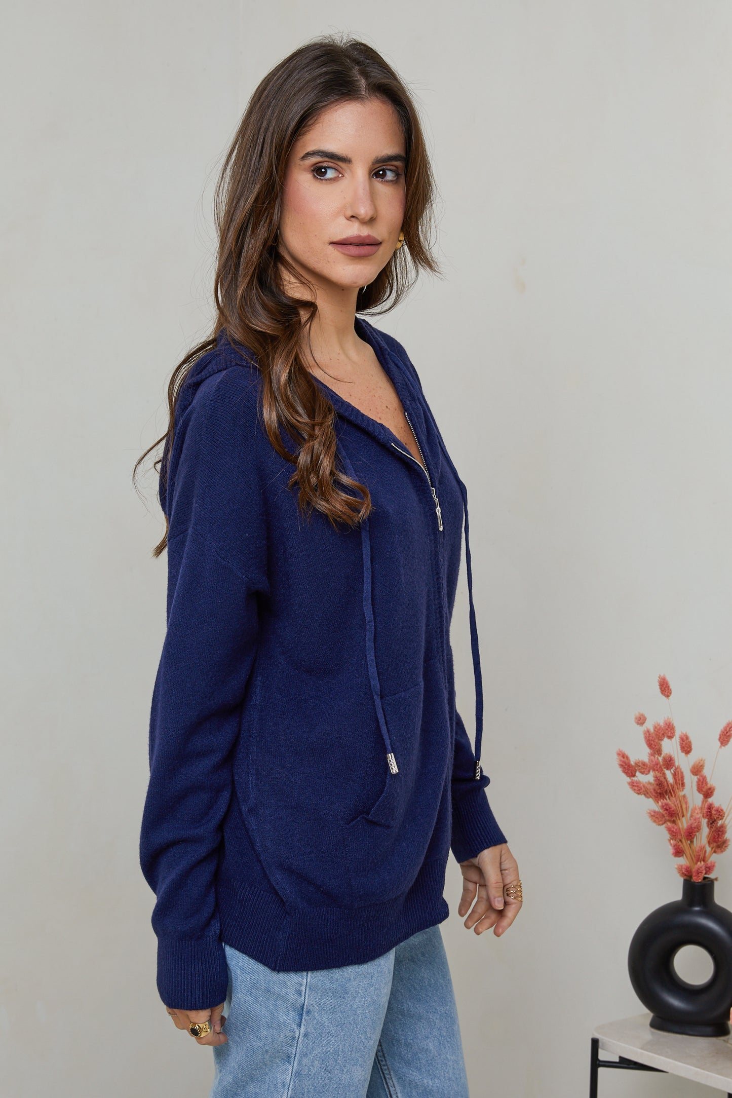 W2319-Pull sweatshirt à capuche