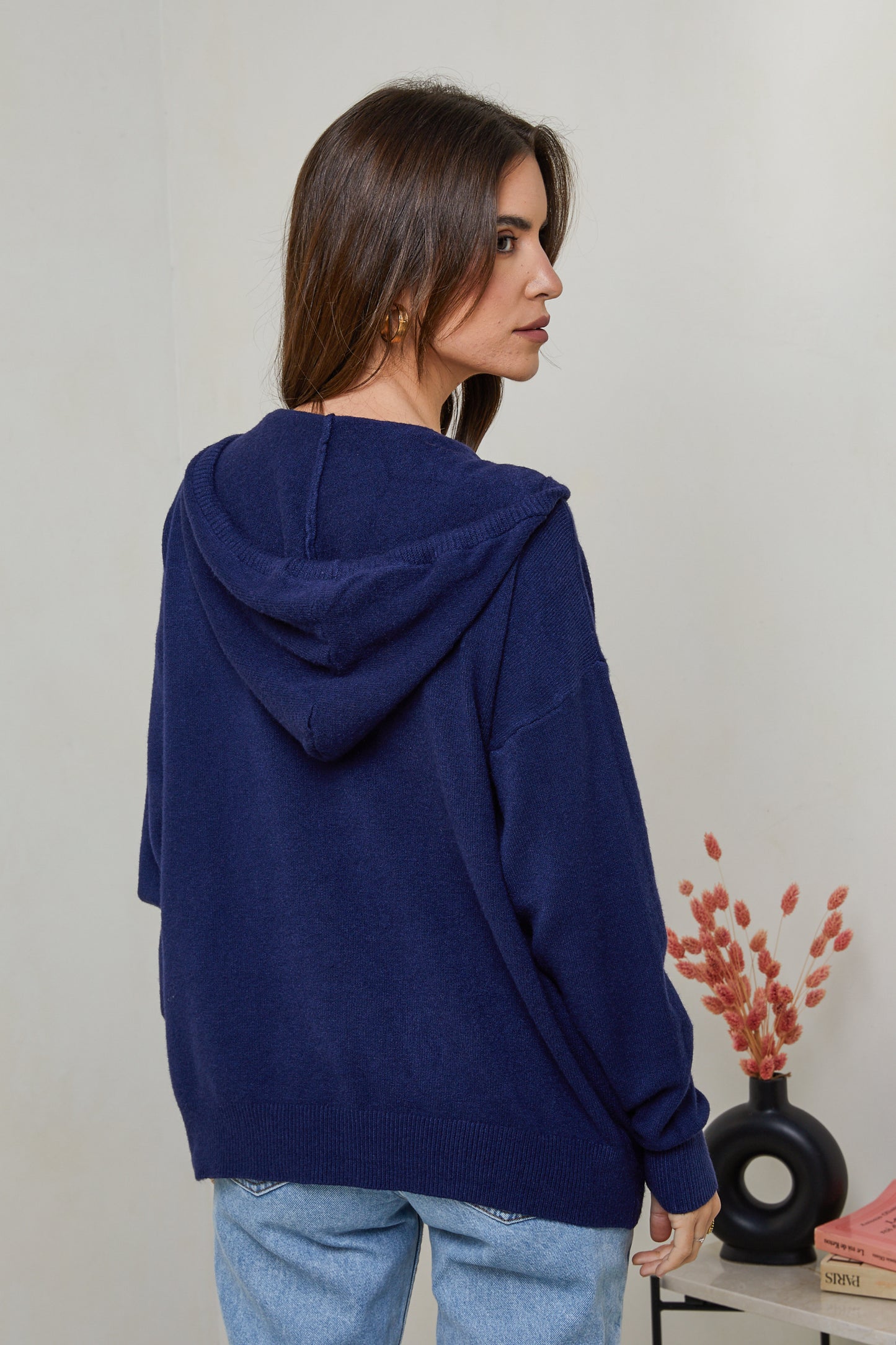 W2319-Pull sweatshirt à capuche