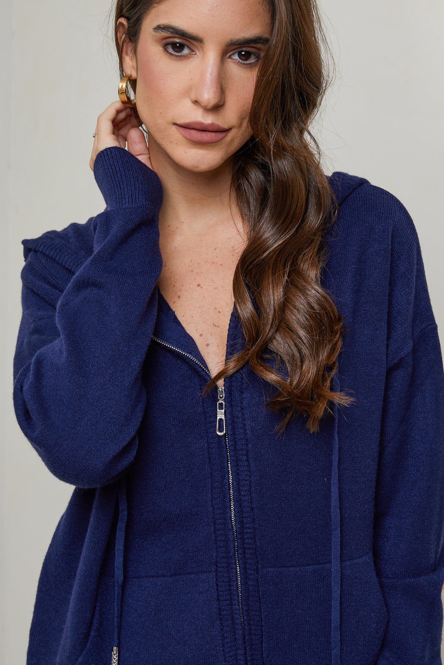 W2319-Pull sweatshirt à capuche