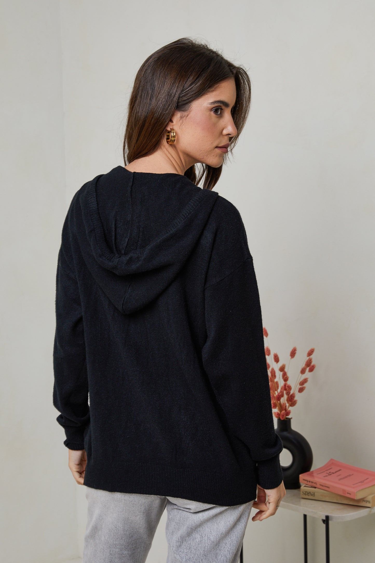 W2319-Pull sweatshirt à capuche
